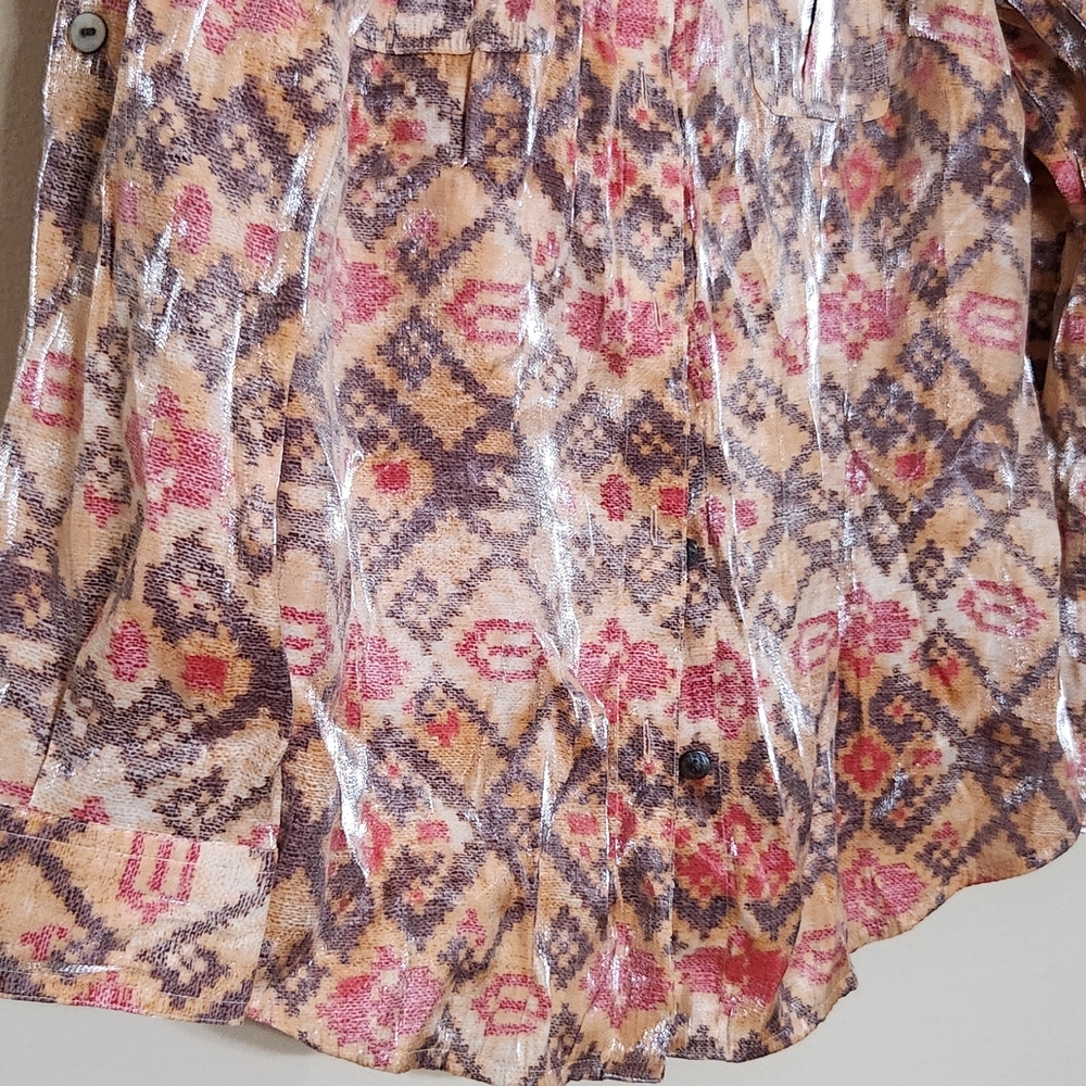 Ruby Rd. Multicolor Button Down Shirt - Picture 4 of 5